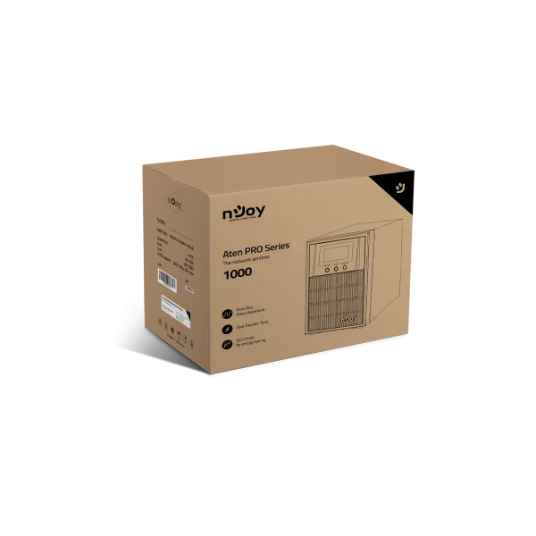 NJOY Szünetmentes  1000VA - Aten Pro 1000 (3 Schuko, USB/RS-232, On-line, szinuszhullám, generátor támogatás, Eco mód) - Image 7
