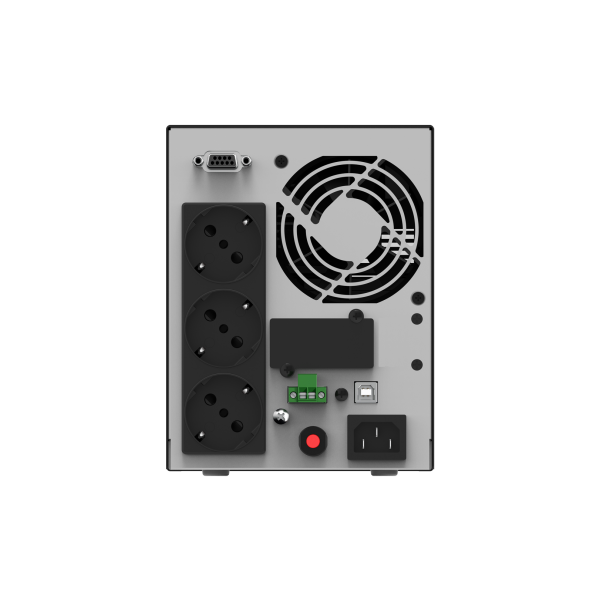 NJOY Szünetmentes  1000VA - Echo Pro 1000 (3 Schuko, RS-232, On-line, szinuszhullám, generátor támogatás, fekete) - Image 4