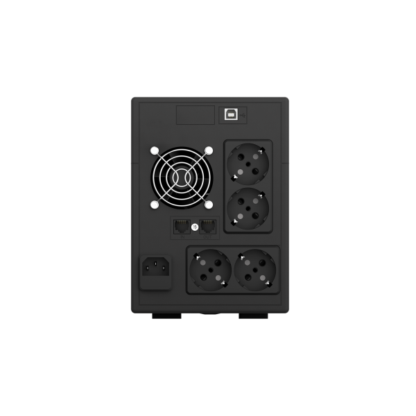 NJOY Szünetmentes  1500VA - Cadu 1500 (4 Schuko, line-interaktív, USB menedzsment, RJ11/45 vonalvédelem(1Gb/s), fekete) - Image 5