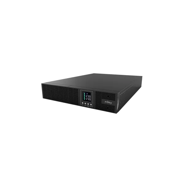NJOY Szünetmentes 3000VA - Aster 3K (8x IEC C13, On-line, RS232, USB, szoftver, LCD kijelző, 2U rack)