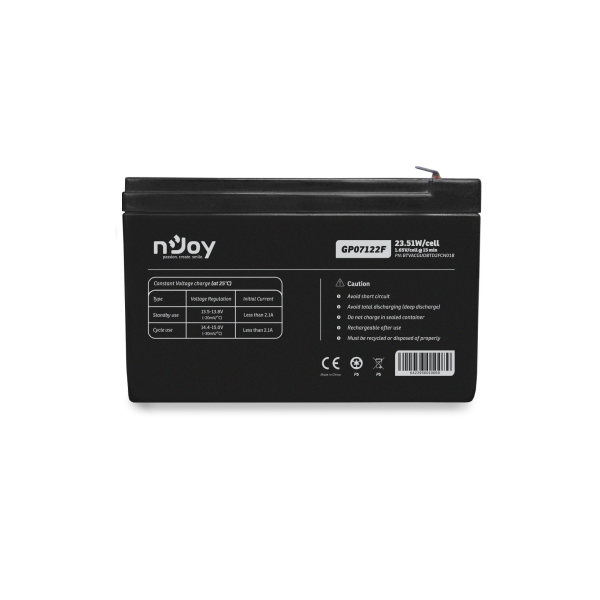 Njoy 12V/7Ah szünetmentes akkumulátor 1db/csomag - Image 4