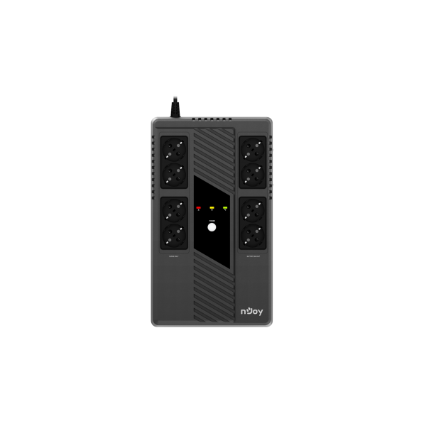 NJOY Szünetmentes 600VA - Token 600 (8 Schuko, line-interaktív, HID USB, túlfeszültség védett, fekete) - Image 4
