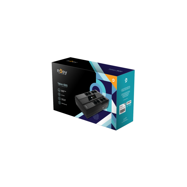 NJOY Szünetmentes 600VA - Token 600 (8 Schuko, line-interaktív, HID USB, túlfeszültség védett, fekete) - Image 7