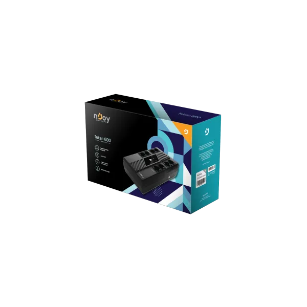 NJOY Szünetmentes 600VA - Token 600 (8 Schuko, line-interaktív, HID USB, túlfeszültség védett, fekete) - Image 9