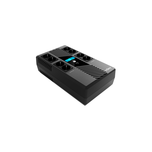 NJOY Szünetmentes 800VA - Token 800 (2x4 Schuko, line-interaktív,HID USB, LCD, túlfeszültség védett, fekete) - Image 4