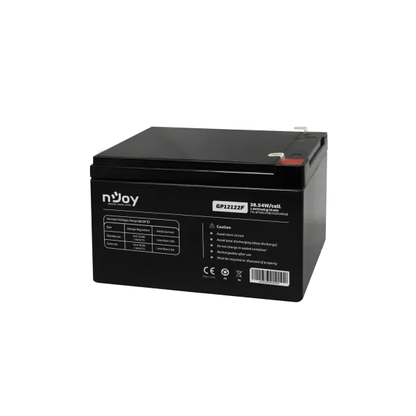 NJOY Szünetmentes akkumulátor - GP12122F (12V/12Ah, T2/F2, zárt, gondozás mentes, AGM) - Image 2
