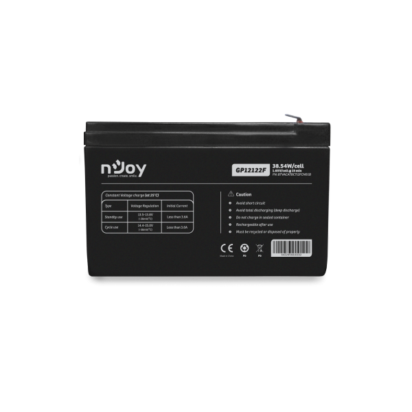 NJOY Szünetmentes akkumulátor - GP12122F (12V/12Ah, T2/F2, zárt, gondozás mentes, AGM) - Image 4
