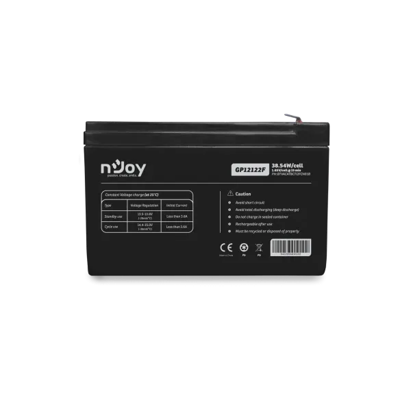 NJOY Szünetmentes akkumulátor - GP12122F (12V/12Ah, T2/F2, zárt, gondozás mentes, AGM) - Image 4