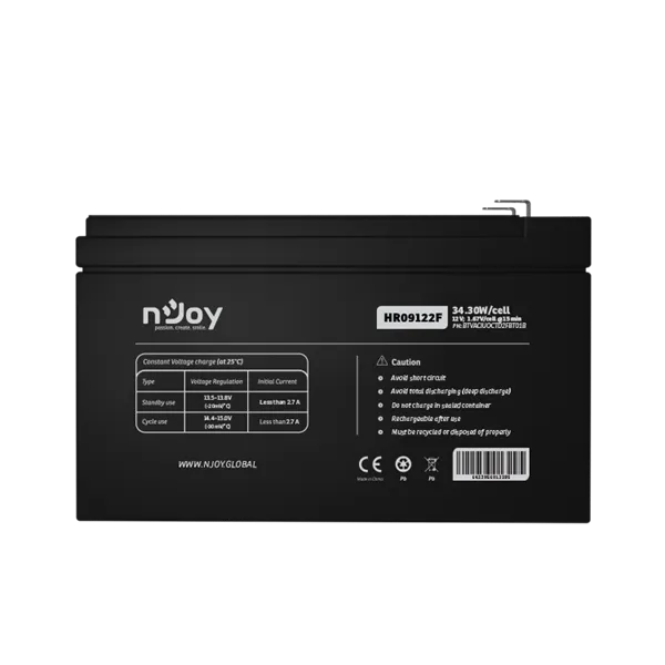 Njoy 12V/9Ah szünetmentes akkumulátor 1db/csomag - Image 7