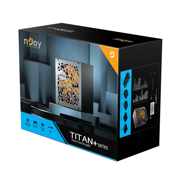 NJOY Tápegység Titan+ 550W, 12cm, 20+4, Aktív PFC 80+ Bronze - Image 6
