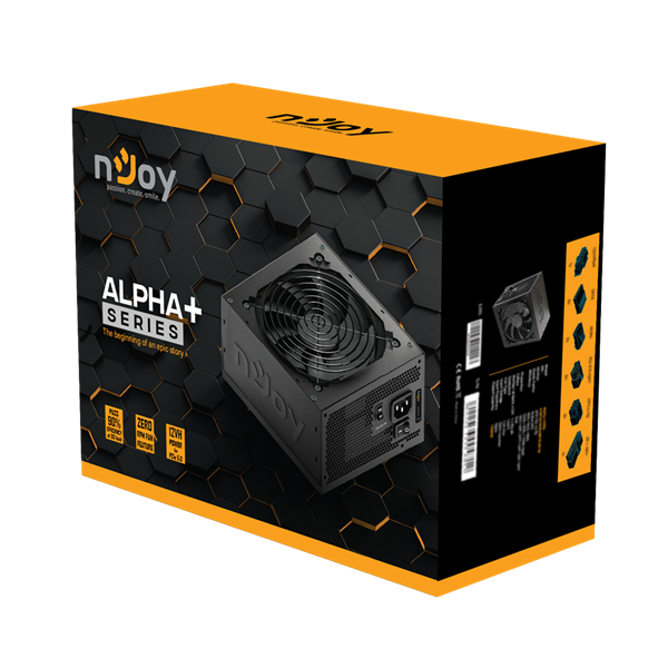 NJOY Tápegység 750W - Alpha+ 750 (80 Plus Gold, Moduláris, Aktív PFC, 12cm) - Image 6