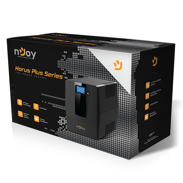 NJOY Szünetmentes + AVR Horus Plus 1000, 1000VA, 600W, Line-Interactive, LCD Touch display - Image 7