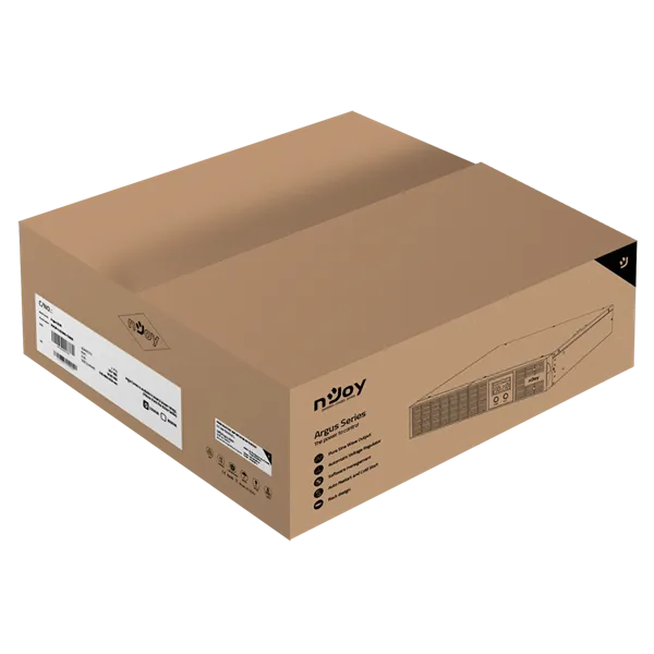 NJOY Szünetmentes 2200VA - Argus 2200 (4 IEC C13, line-interaktív, RJ45, RS232, USB, szoftver, LCD kijelző, 2U rack) - Image 6