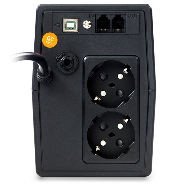 NJOY Szünetmentes  800VA - Horus Plus 800 (2 Schuko, line-interaktív, RJ11 védelem, USB, szoftver, LCD kijelző, fekete) - Image 9