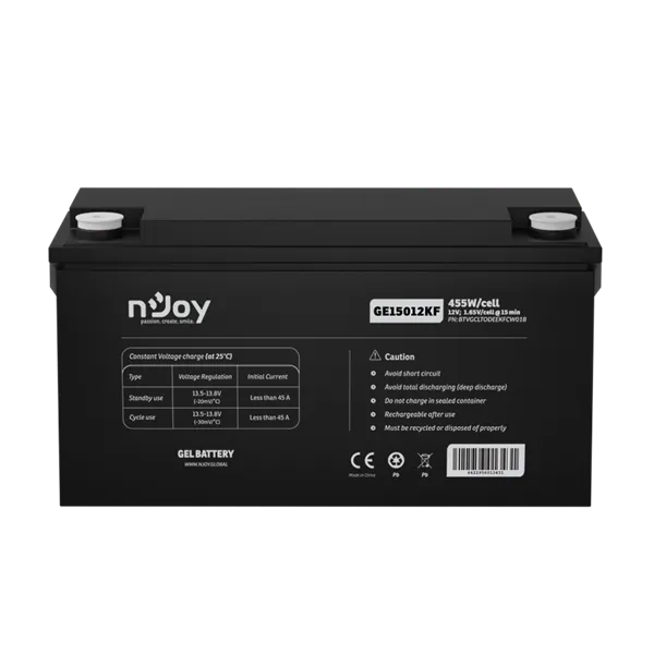 NJOY akkumulátor - GE15012KF (12V/150Ah, T11, zárt, gondozás mentes, GEL) - Image 2