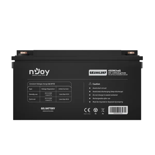 NJOY akkumulátor - GE15012KF (12V/150Ah, T11, zárt, gondozás mentes, GEL) - Image 3
