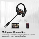 ONEODIO Sport Fejhallgató - OpenRock LINK 20 Black (premium, légvezetés, BT 6.0, fekete) - Image 2