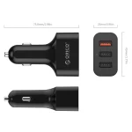 ORICO autós töltő - UCH-Q3-BK (Szivargyújtós, 3xUSB-A 35W, fekete) - Image 3