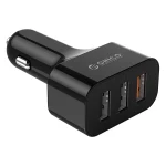 ORICO autós töltő - UCH-Q3-BK (Szivargyújtós, 3xUSB-A 35W, fekete)