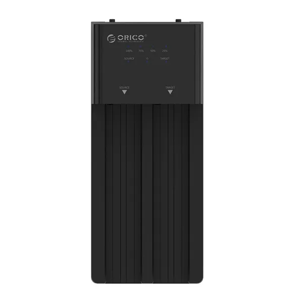 Orico HDD/SSD Dokkoló - 3.5" SATA HDD Duplicator (2x 2,5"/3,5" HDD/SSD -> USB-A, Max.: 16TB, fekete)