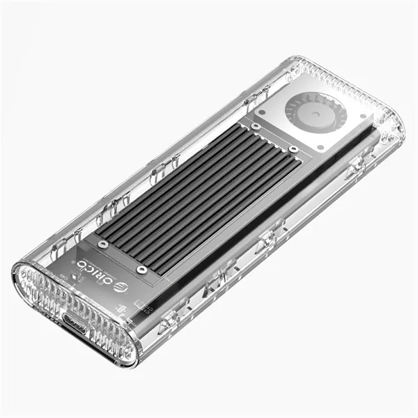 Orico Külső M.2 ház - TCM2-G20-BK (USB-A -> M.2 NVMe(M-key; B&M Key), Max.: 8TB, 20 Gbps, fekete) - Image 2