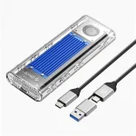 Orico Külső M.2 ház - TCM2-G20-BL (USB-A -> M.2 NVMe(M-key; B&M Key), Max.: 8TB, 20 Gbps, kék) - Image 2