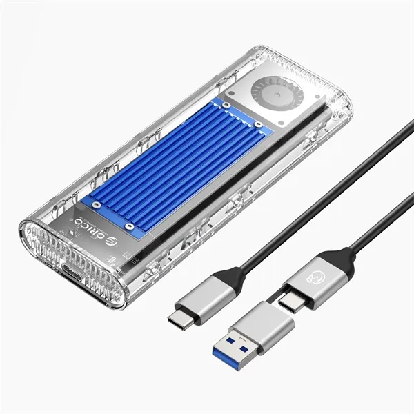 Orico Külső M.2 ház - TCM2-G20-BL (USB-A -> M.2 NVMe(M-key; B&M Key), Max.: 8TB, 20 Gbps, kék) - Image 2