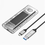 Orico Külső M.2 ház - ORICO-TCM2-U4-BK-BP (USB-C 4 -> M.2 NVMe, Max.: 8TB, 40 Gbps, fekete) - Image 2