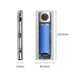 Orico Külső M.2 ház - ORICO-TCM2-U4-BL-BP (USB-C 4 -> M.2 NVMe, Max.: 8TB, 40 Gbps, kék) - Image 3