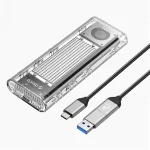 Orico Külső M.2 ház - ORICO-TCM2-U4-SV-BP (USB-C 4 -> M.2 NVMe, Max.: 8TB, 40 Gbps, szürke) - Image 2