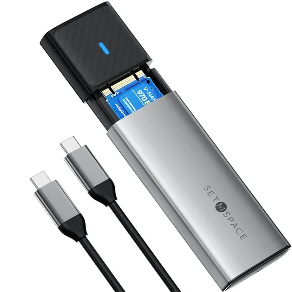 Orico Külső M.2 ház - STPWDM2-G2-GY (USB-A/C -> M.2 NVMe, Max.: 8TB, 10 Gbps) - Image 2