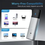 Orico Külső M.2 ház - STPWDM2-G2-GY (USB-A/C -> M.2 NVMe, Max.: 8TB, 10 Gbps) - Image 9