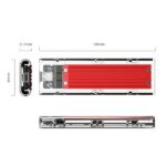 Orico Külső M.2 ház - TCM2-C3-RD/18/ (USB-C 3.1 -> M.2 NVMe, Max.: 2TB, 10 Gbps, piros) - Image 3
