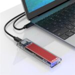 Orico Külső M.2 ház - TCM2-C3-RD/18/ (USB-C 3.1 -> M.2 NVMe, Max.: 2TB, 10 Gbps, piros) - Image 4