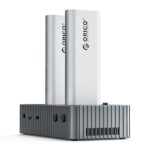 Orico M.2 SSD Dokkoló - IT28N-C-EU (2xM.2 NVMe -> USB-A/C, Max.: 8 TB, Klón funkció, Max.: 40Gbps, szürke)