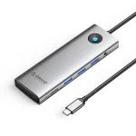 Orico Notebook Dokkoló - PW11-10P-GY (Bemenet: USB-C, Kimenet: HDMI/VGA/USB-A+C/PD100W/RJ45/Kártyaolvasó/3.5mm Jack)