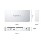 Orico Notebook Dokkoló - TB4-SV (Bemenet: Thunderbolt, Kimenet: HDMI/DP/3,5mm Jack/RJ45/USB-A+C/PD85W, sötétszürke) - Image 3