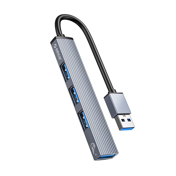 Orico USB3.0 Hub - AH-A13-GY (4 port, Bemenet: USB-A, Kimenet: 1xUSB-A3.0+3xUSB-A2.0, szürke) - Image 1
