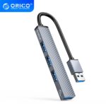 Orico USB3.0 Hub - AH-A13-GY (4 port, Bemenet: USB-A, Kimenet: 1xUSB-A3.0+3xUSB-A2.0, szürke) - Image 2