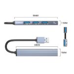 Orico USB3.0 Hub - AH-A13-GY (4 port, Bemenet: USB-A, Kimenet: 1xUSB-A3.0+3xUSB-A2.0, szürke) - Image 3