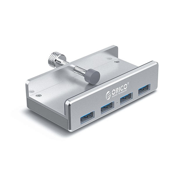 Orico USB3.0 Hub - MH4PU-SV /161/(4 port, Bemenet: USB-A, Kimenet: 4xUSB-A, rögzíthető, ezüst) - Image 1