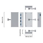 Orico USB3.0 Hub - MH4PU-SV /161/(4 port, Bemenet: USB-A, Kimenet: 4xUSB-A, rögzíthető, ezüst) - Image 4