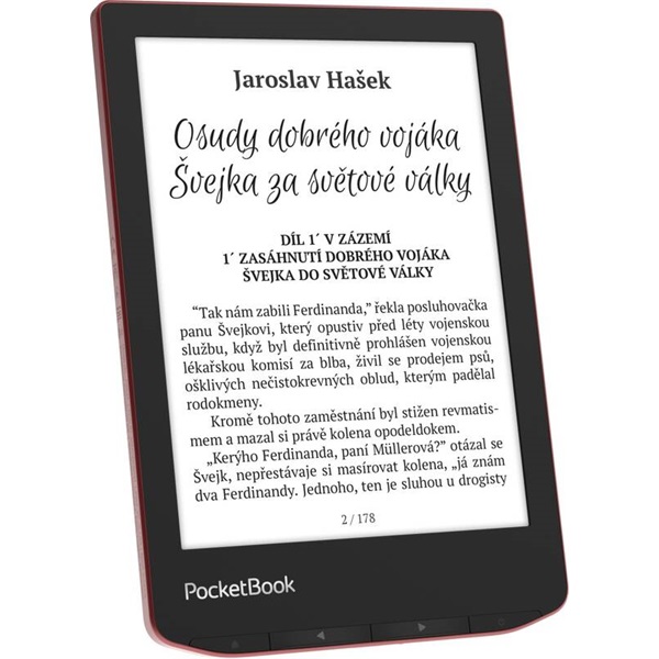 POCKETBOOK e-Reader - PB634 VERSE PRO Passion Red (6"E Ink Carta, Cpu: 1GHz,512MB,16GB,1500mAh, wifi,mSD, IPX8) - Image 3