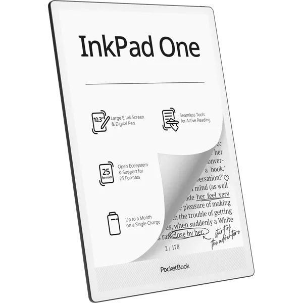 POCKETBOOK e-Reader PB1030-8-WW INKPad  ONE fekete (10,3" E-Ink Mobius, auto. háttérv., 1,8GHz,32GB,3700mAh,WIFI, BT) - Image 2