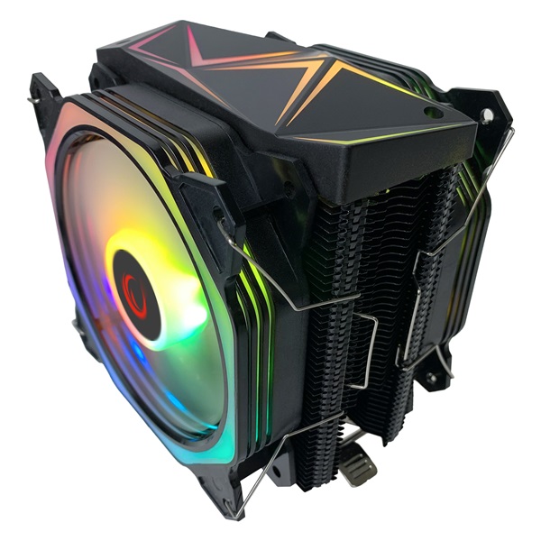 Rampage CPU Cooler - OCTAGON C60 (max 40dB, 96,84 m3/h, 4 pin csatlakozó, 2x12cm, A-RGB, LED) - Image 2