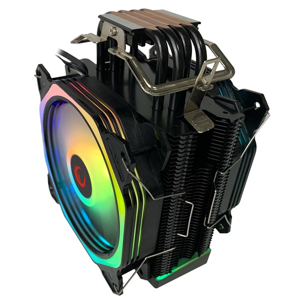 Rampage CPU Cooler - OCTAGON C60 (max 40dB, 96,84 m3/h, 4 pin csatlakozó, 2x12cm, A-RGB, LED) - Image 3