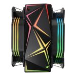 Rampage CPU Cooler - OCTAGON C60 (max 40dB, 96,84 m3/h, 4 pin csatlakozó, 2x12cm, A-RGB, LED) - Image 5