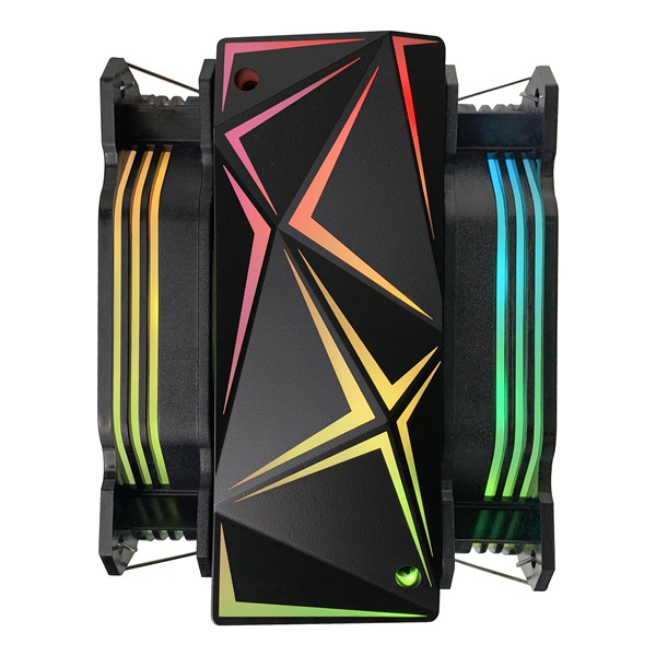 Rampage CPU Cooler - OCTAGON C60 (max 40dB, 96,84 m3/h, 4 pin csatlakozó, 2x12cm, A-RGB, LED) - Image 5