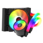 Rampage CPU Water Cooler - ICEBLADE C4 (23dB max., 115,53 m3/h; 12cm, A-RGB LED, fekete) - Image 2