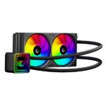 Rampage CPU Water Cooler - INFINITE V240 (36,9dB max., 98,54 m3/h; 2x12cm, A-RGB LED, fekete)